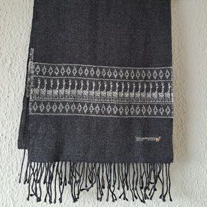 100% Wool Baby Alpaca Gray Scarf Made in Peru